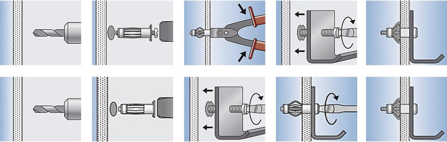 Kew MHD Metal Hollow Wall Anchor with Screw, KE 31064