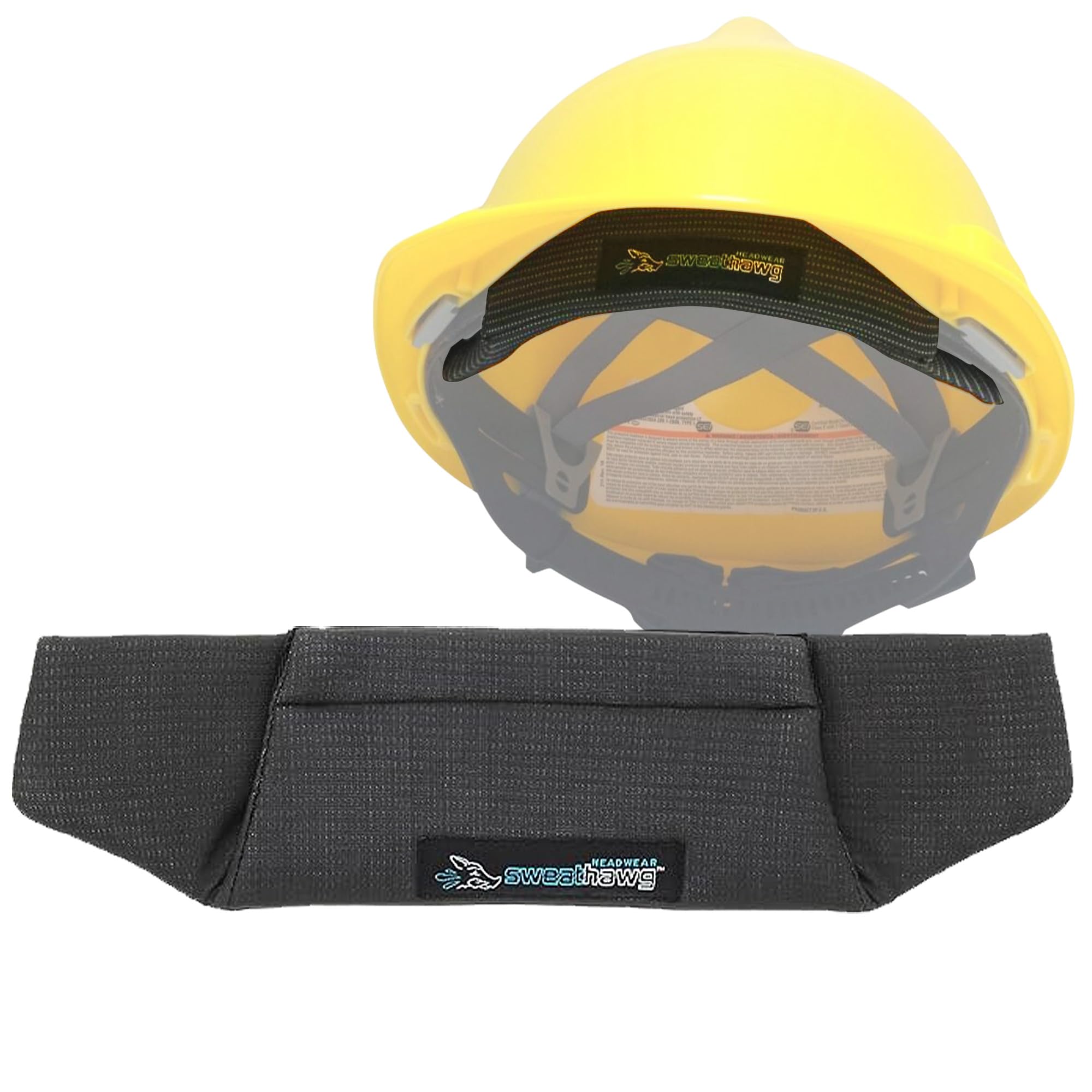 SweatHawg Hard Hat Liner Sweatband – Extreme Sweat Absorbing, Quick-Dry, Cooling, Washable Liner for Helmets & Hard Hats