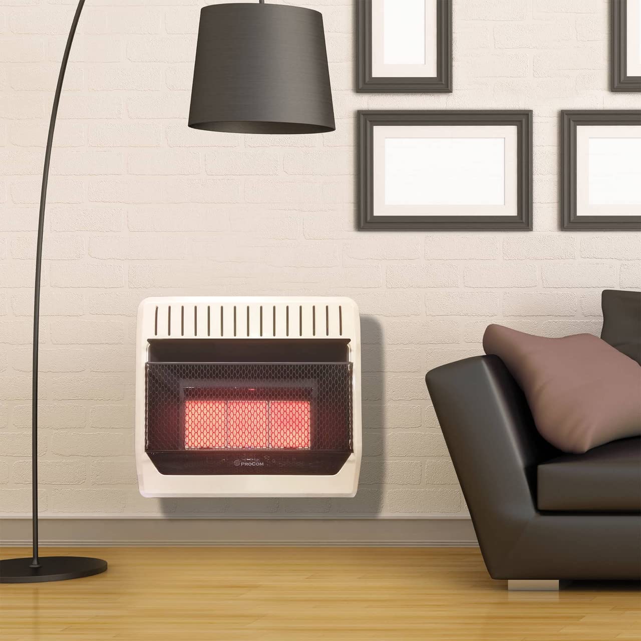 Amazon.com: ProCom Heating MN3PTG Natural Gas Infrared Vent Free Space  Heater with Thermostat Control for Living Room, BedRoom, Home Office Use,  30000 BTU, Heats Up to 2000 Square Feet, White : Home