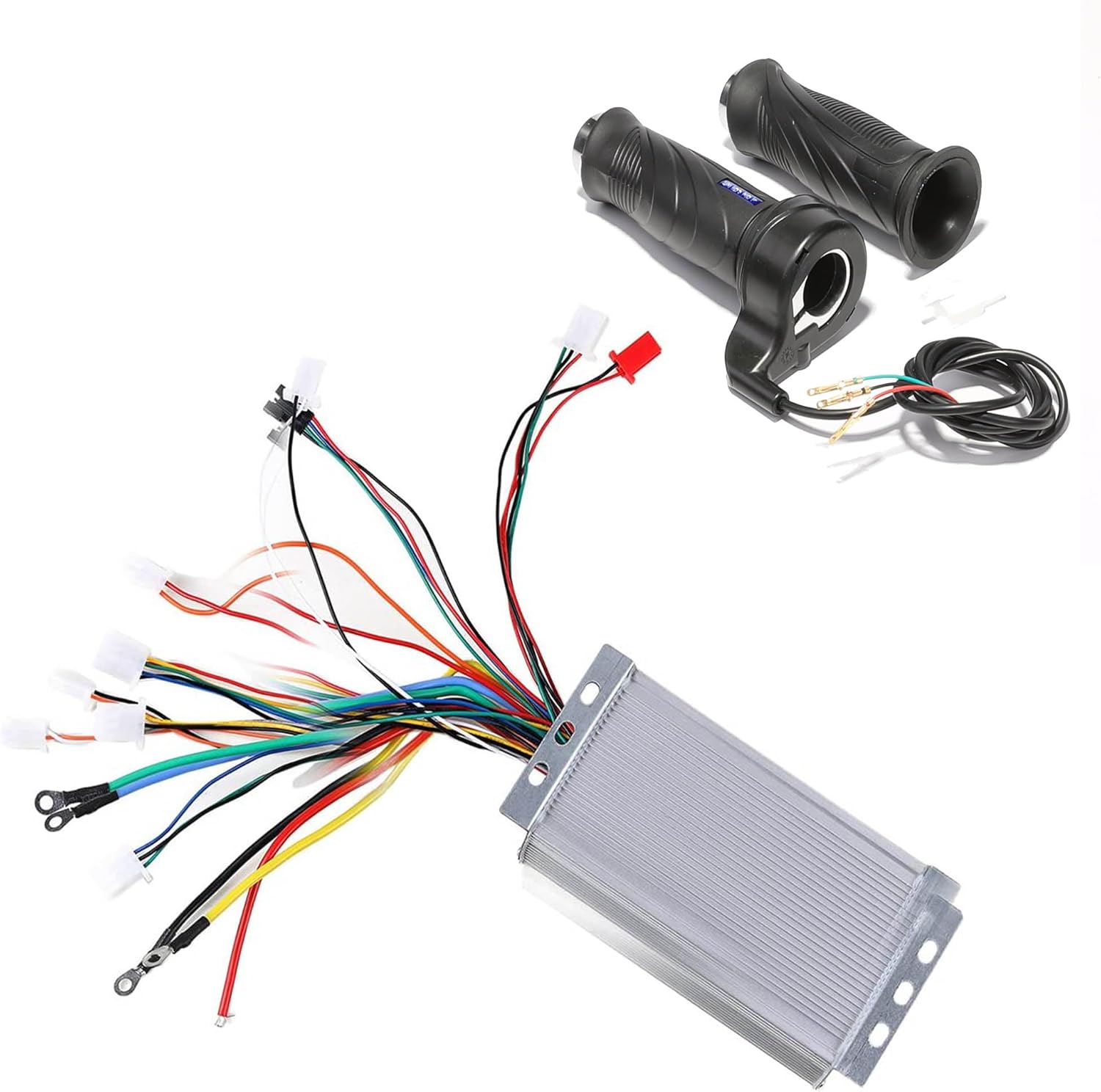 48V 1800W Electric Bicycle Bike Scooter e-Bike Brushless DC Motor Controller and Throttle Grips for Go Kart ATV Quad Drift Trike Buggy 4 Wheelers Tricycle Pit Dirt Bike Motorcycle