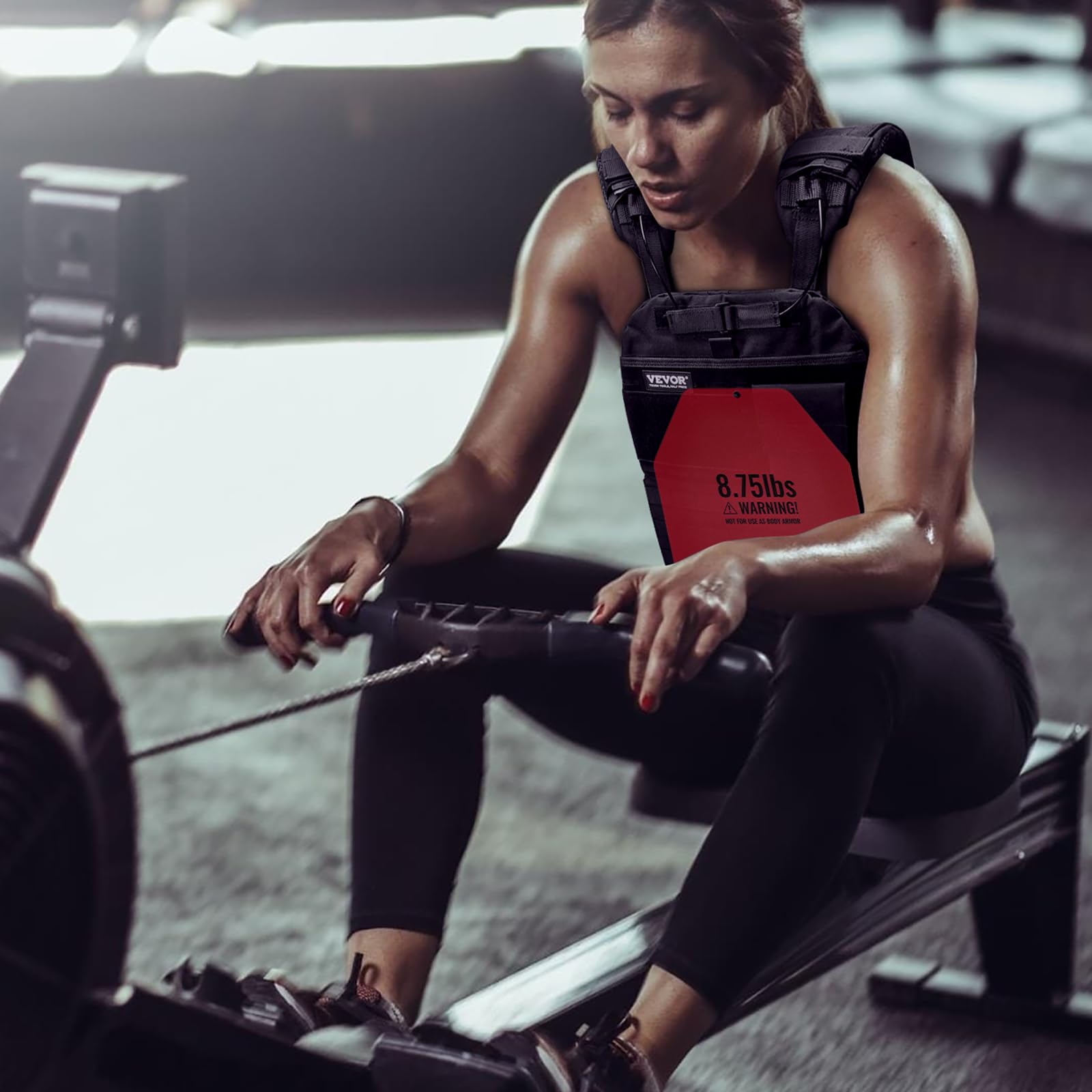 VEVOR Plaque pour Gilet Lesté, Plaques de Lestage en Acier 2 Pièces de 4 kg, pour Course à Pied Jogging Randonnée Entraînement Croisé Fitness Musculation, Poids pour Veste Lestée, Gilet Non Inclus