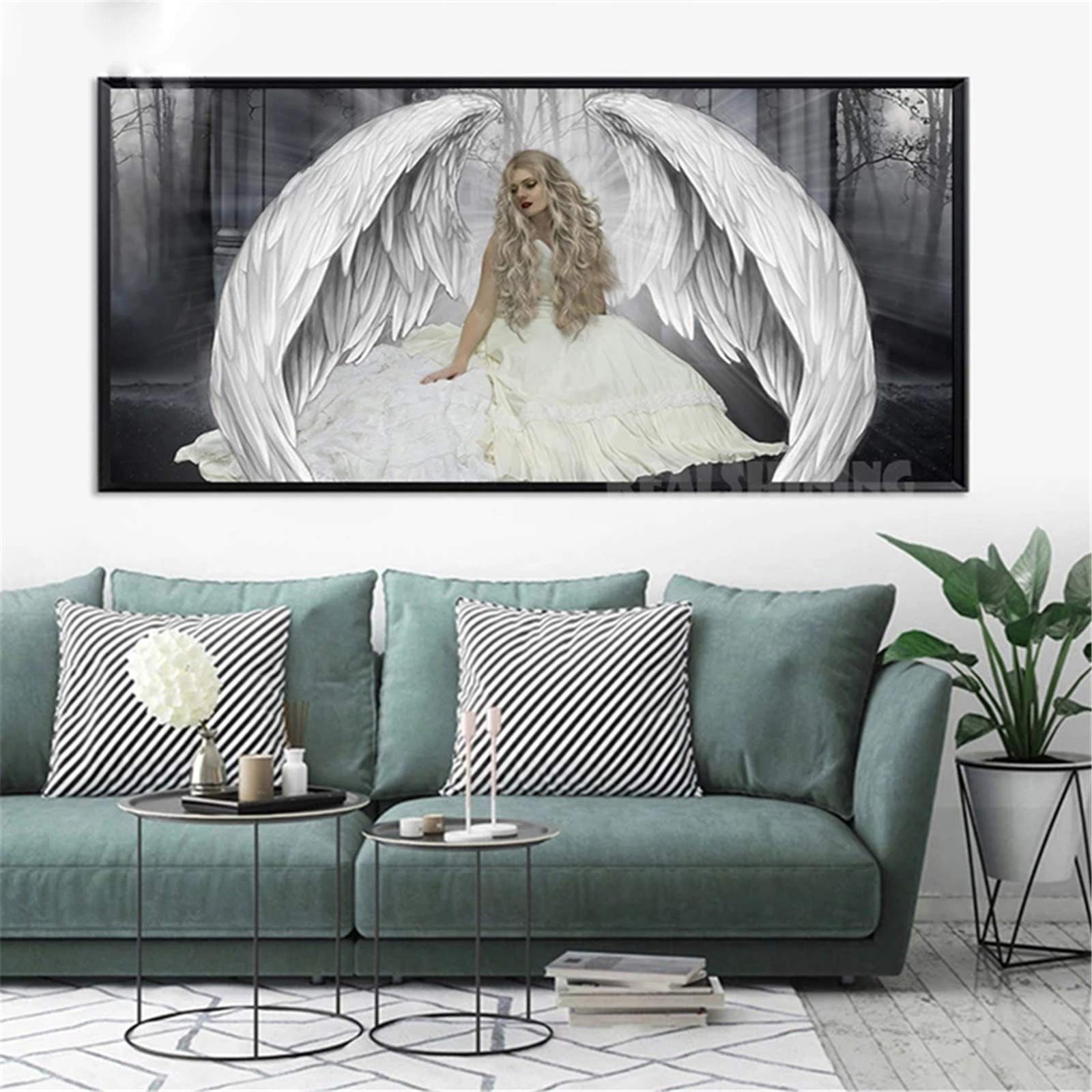 Grand Kit Peinture Diamant 5D Ange Loisir Créatif Adulte à Offrir pour Noël
