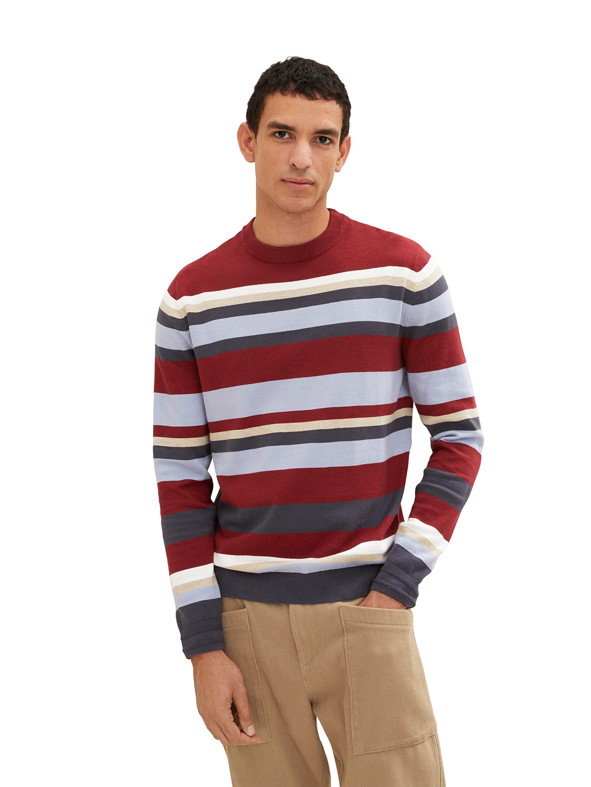 TOM TAILOR Uomini Maglione a righe