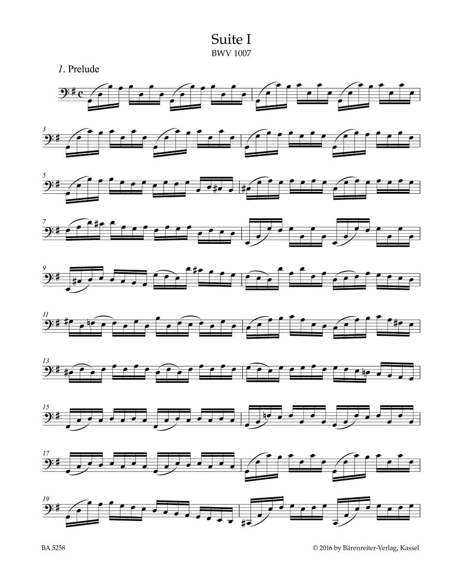 Sechs Suiten. Spielpartitur(en), Sammelband, Urtextausgabe. BÄRENREITER URTEXT