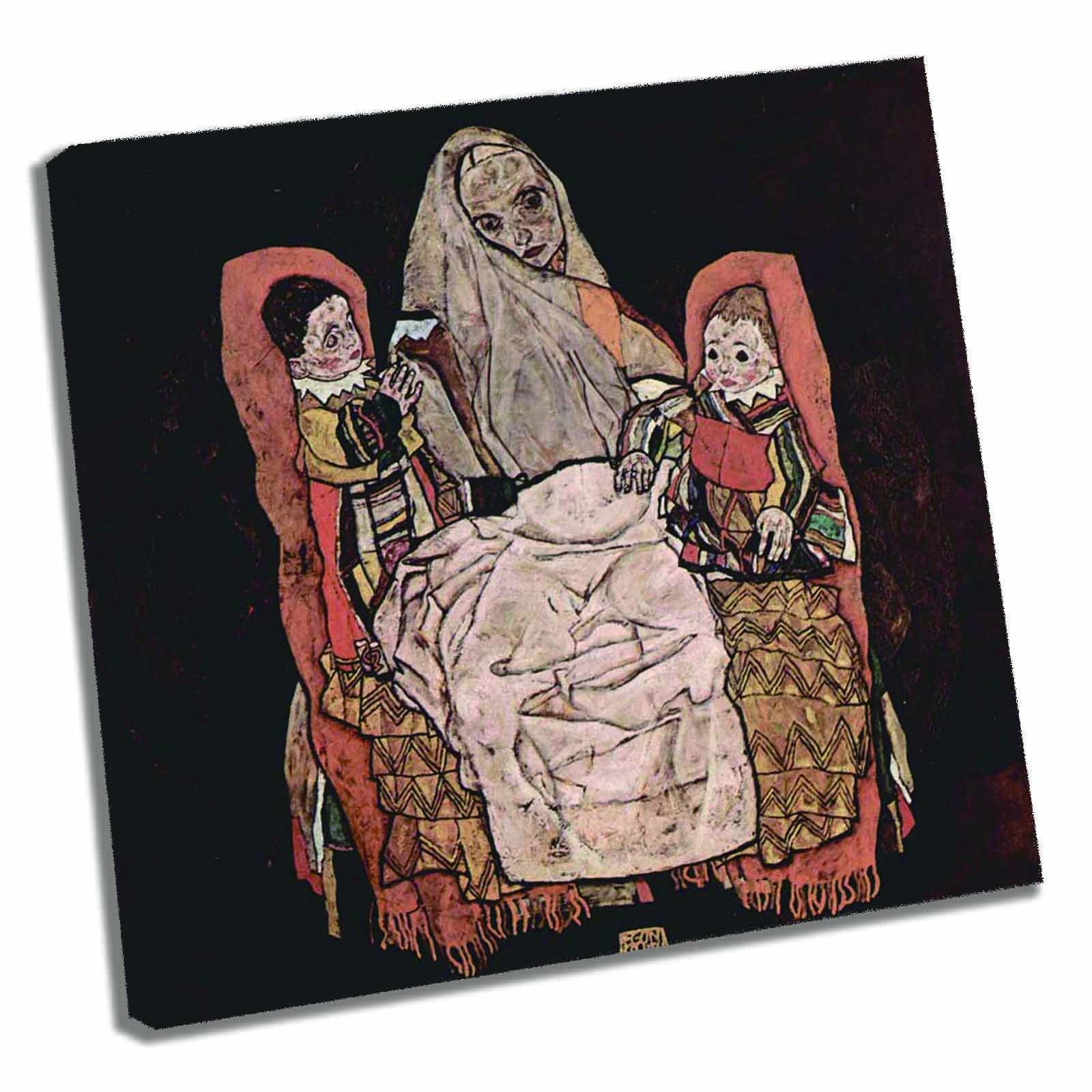 Amazon.co.jp: エゴン・シーレ-Mother with Two Children 絵画