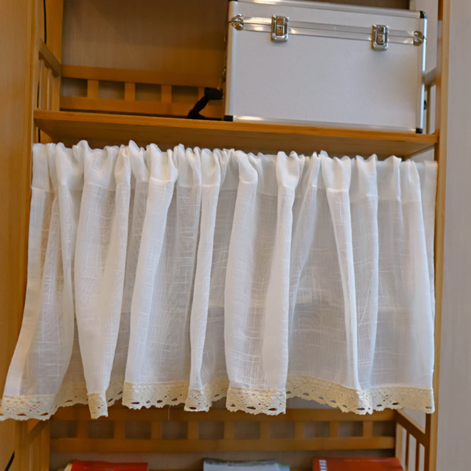 Stores courts LUNEZY de type rideau bistrot pour une décoration rétro
