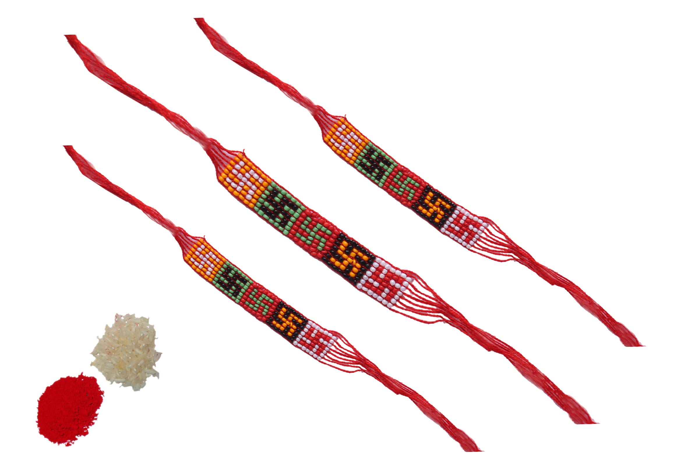 Vidhyasagar Enterprises VSE Swastik Beads Set of 3 with Roli Chawal Tilak For Men Boys (B08B1KW43W) Amazon Price History, Amazon Price Tracker