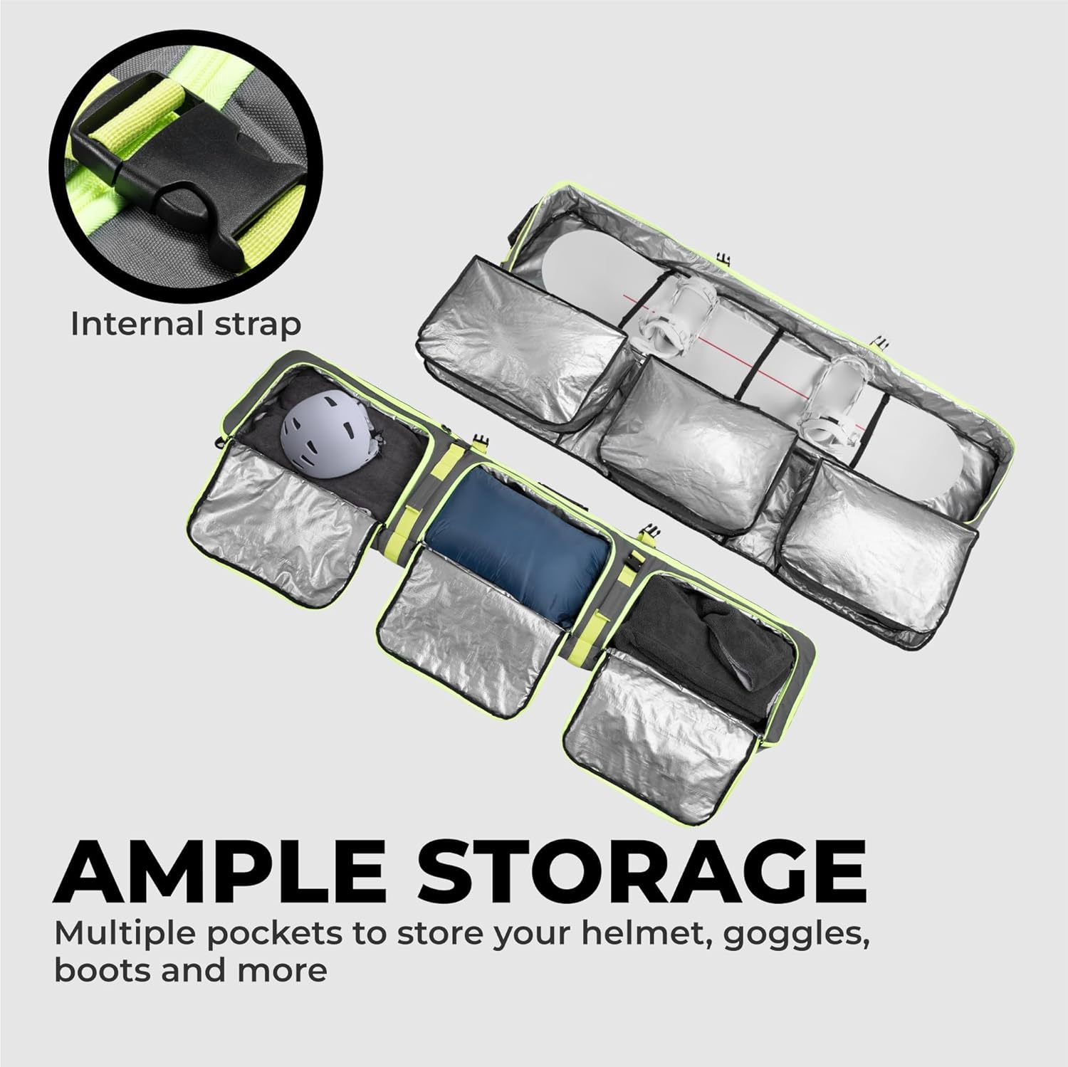 Tough Outfitters Snowboard Bag for Air Travel - Heavy Duty Padded Snowboard Travel Bag - Weather-Resistant Snow Board Bags - Image 6