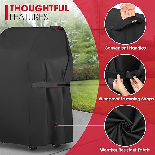Miniatura 40 de Unicook Cubierta para parrilla de 52 pulgadas, cubierta de barbacoa resistente al agua, cubierta de barbacoa de gas resistente a la decoloración y a