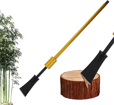 Root Cutting Tool Bamboo Tree Stump Remover Spade Cutter Shovel | Garden Root Cutter Shovel Slayer Planting Root Puller Digging Bar Tree Stump Remover Tool - Heavy Duty, Black Yellow