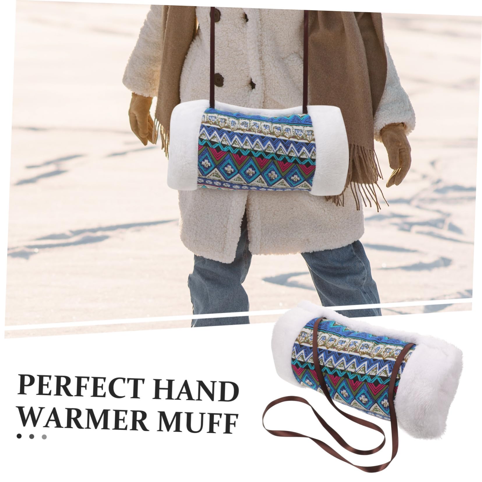 Toddmomy Handwärmer Ärmeltasche Kunstpelz Stilvoller Handmuff für Winter Waschbar und Wiederverwendbar Hochzeiten und Partys Bequemer Handschutz für Kalte