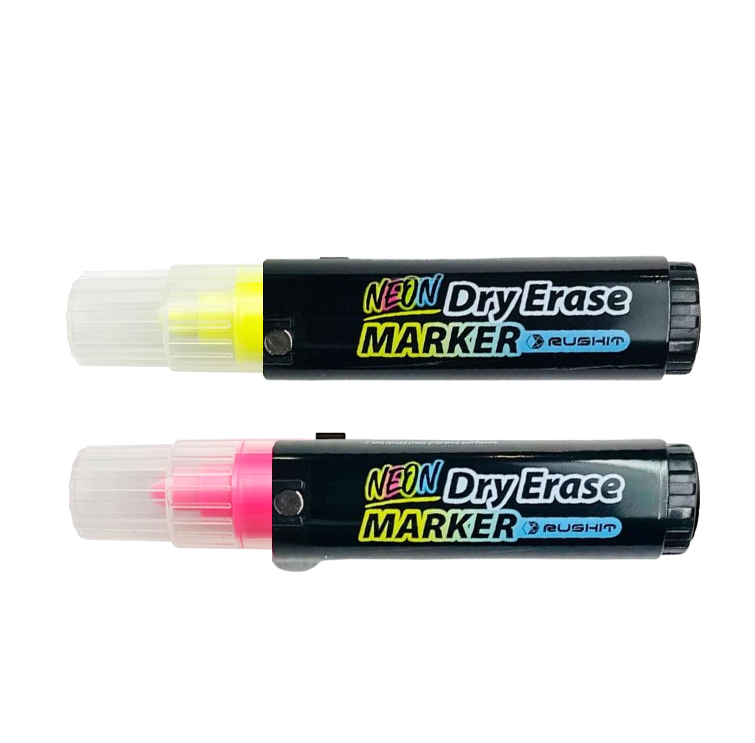 Rushin Neon Dry Erase Markers, Pink and Yellow, Vivid Bold Opaque Lines, Non-Toxic, 2 Colours-image-48
