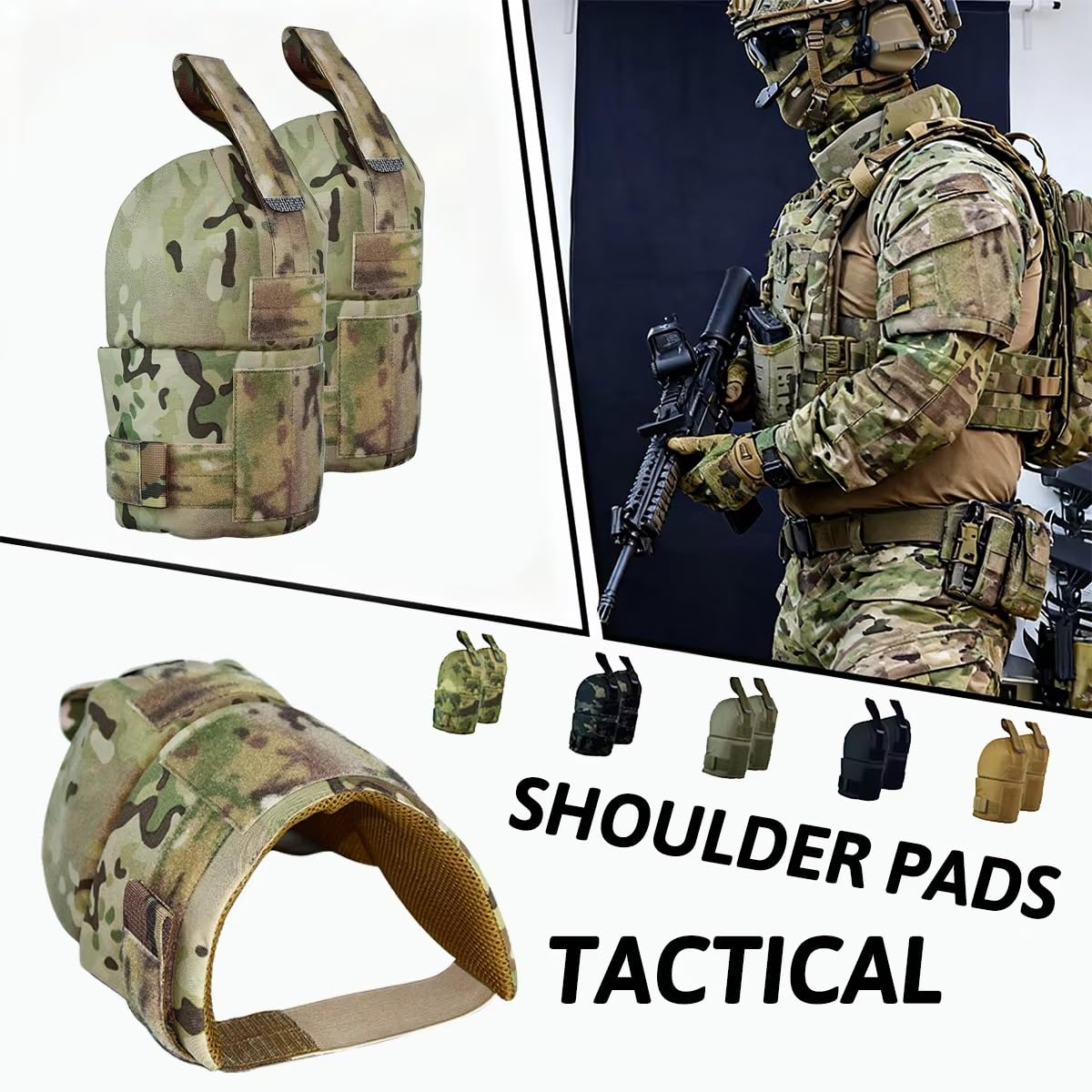 Taktisches Schulterprotektoren-Set – Erweiterbare, Abnehmbare Und Verstellbare Weste Für Airsoft, Jagd, Paintball Und Schießsport