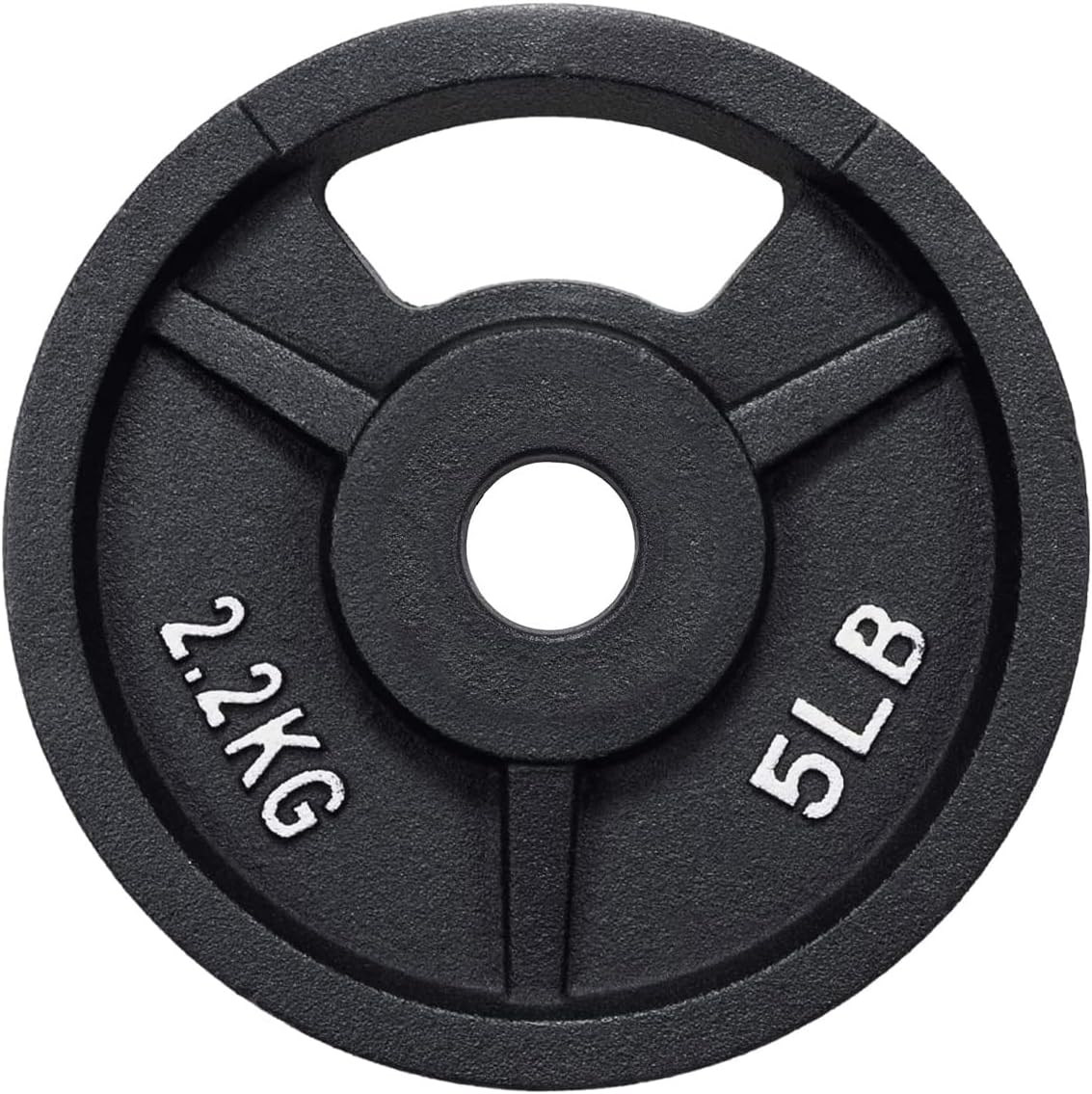 Signature Fitness Cast Iron Plate Weight Plate for Strength Training and Weightlifting, Olympic or Standard