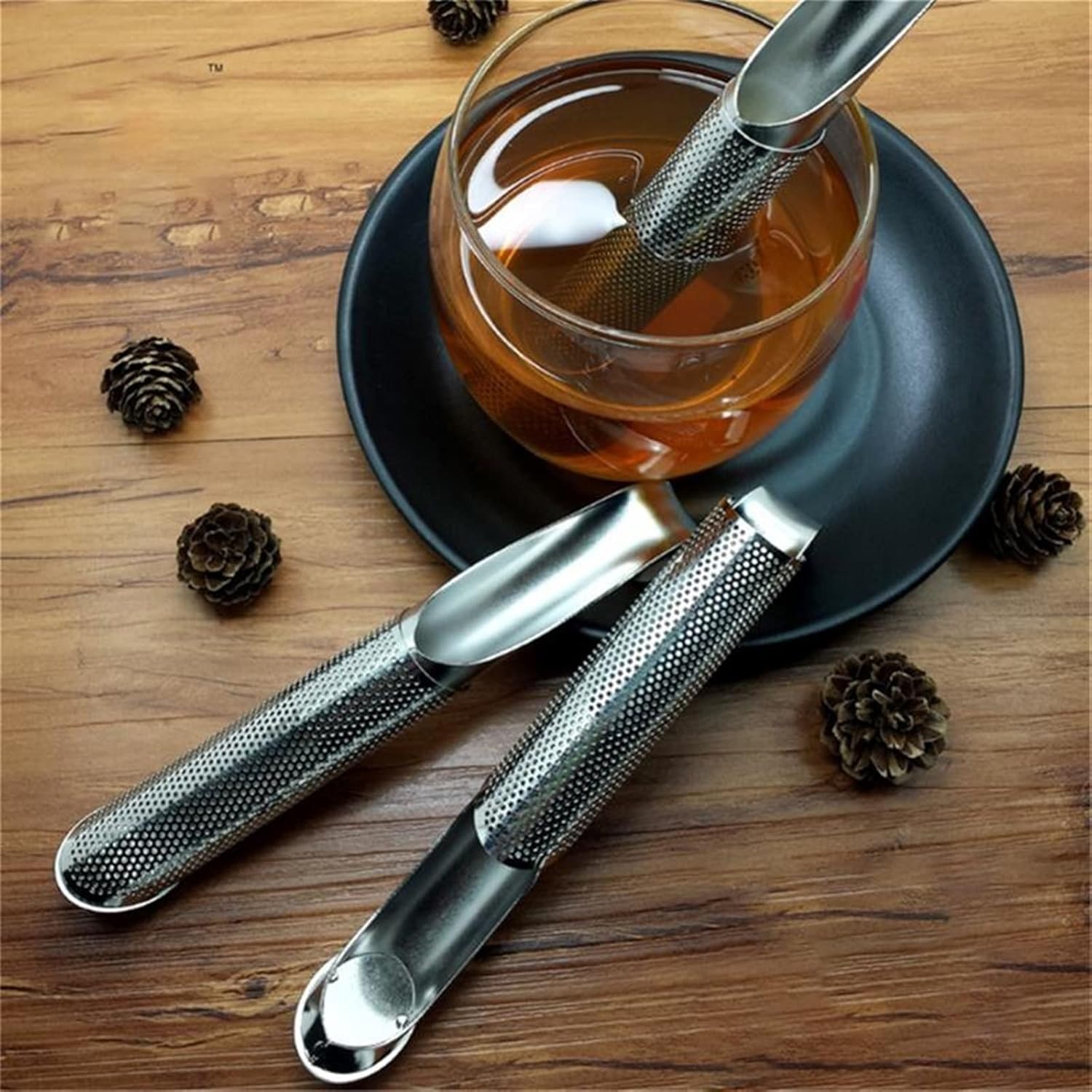 Tea Filters Hanging Stainless Steel Tea Infuser Tea Brewing Filter Tea Tube Creative Tea Stick Tea Leaking Tea Strainer Home Kitchen supplie