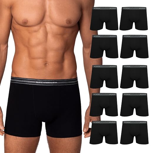 Kit 10 Cueca Boxer Lupo Algodão Cotton Respirável Masculina