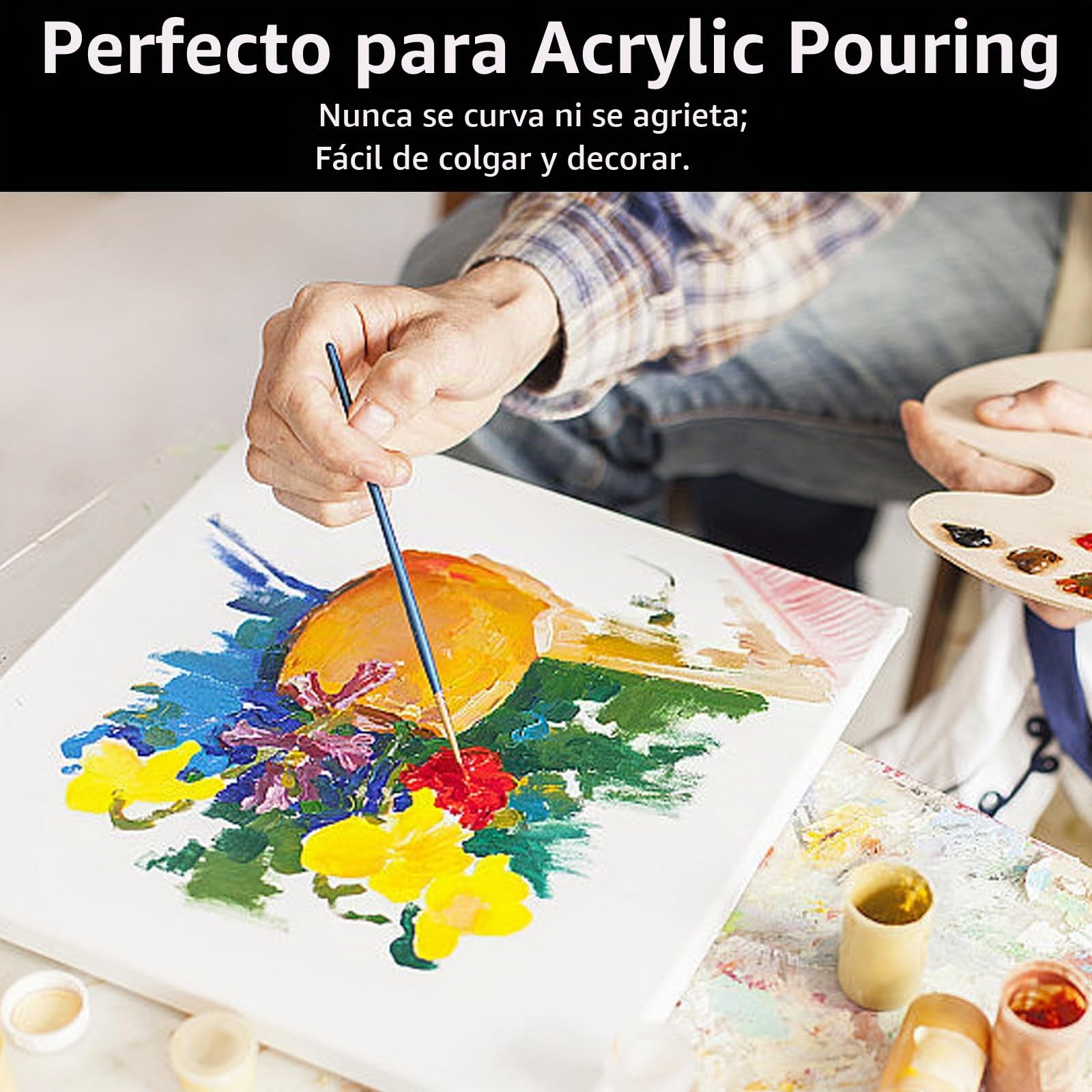APACALI Bastidores de 10 piezas de 30 x 40 cm, lienzo para pintar, bastidores de algodón, lienzo para artistas, lienzos blancos sin ácidos para aficionados y artistas