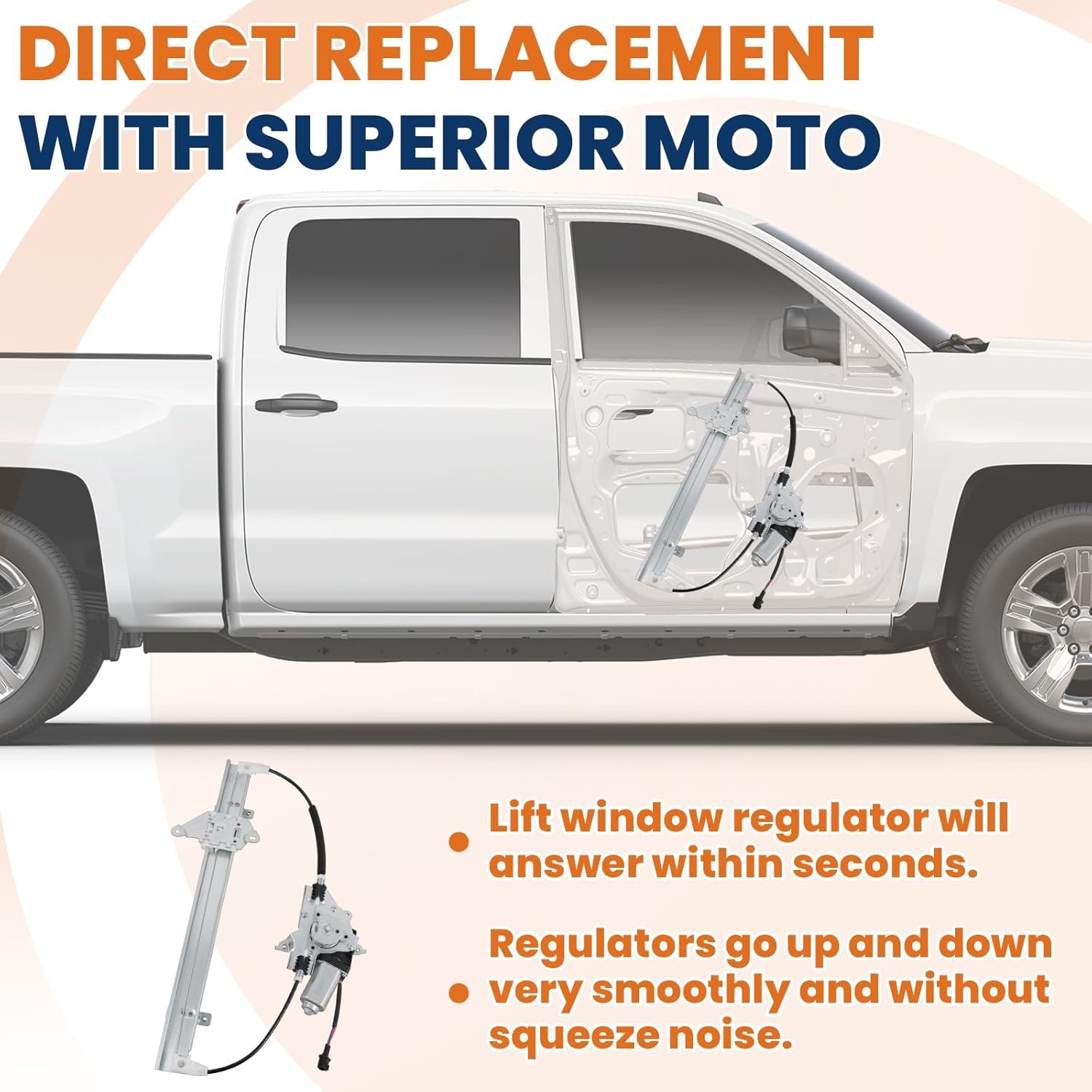 KUIPERAUTO 741-348 Power Window Regulator w/motor Front Driver Side Compatible for Nissan Frontier 2005-2015/ Pathfinder 2005-2010/ Xterra 2005-2015/ Suzuki Equator 2009-2010 Left window motor