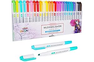 Highlighters Double Ended Mild 25 Color Highlighters Fluorescent Marker Pen Set