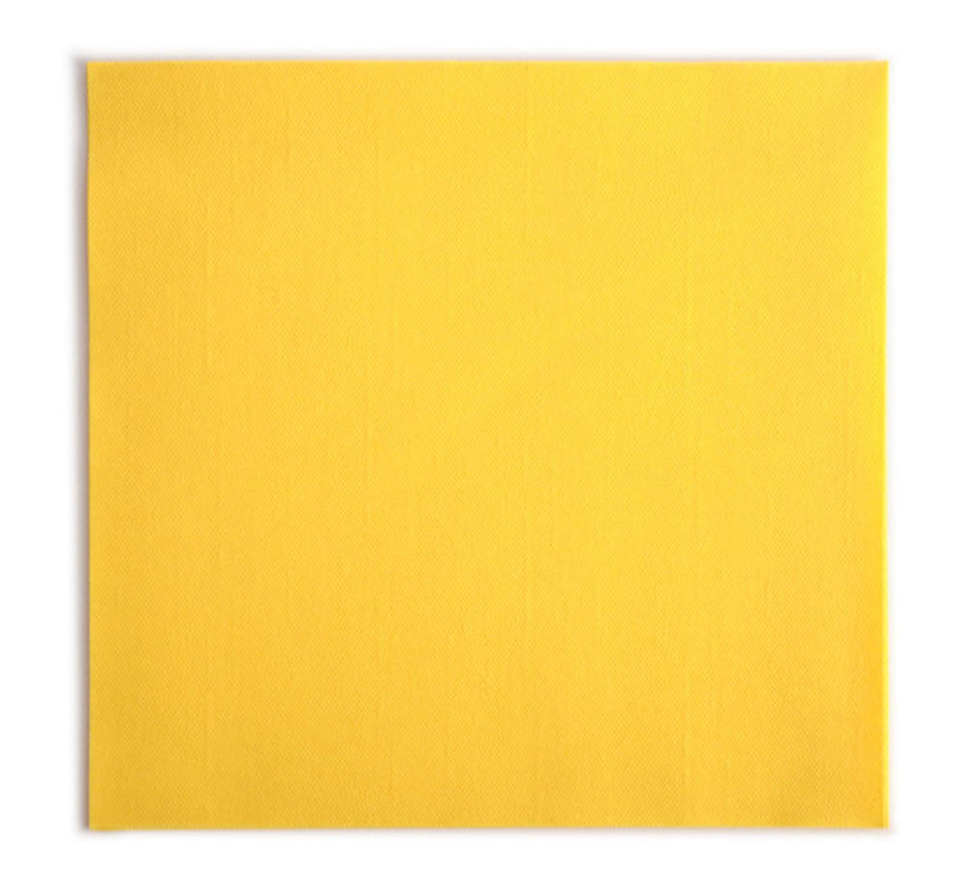 Aroba Airlaid 400 serwetek przypominających tkaninę, 19 kolorów, 40 x 40 cm, wysokiej jakości serwetki weselne, wygląd materiału, na urodziny, do hotelu, cateringu, na święta Bożego Narodzenia, wesele, żółte