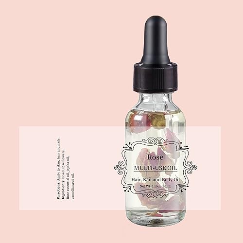 Miniatura 6 de NP NATURES PHILOSOPHY Aceite de rosa multiuso, aceite esencial orgánico fragante de plantas para cara, cabello, cuerpo, cuidado de uñas y masaje, 1