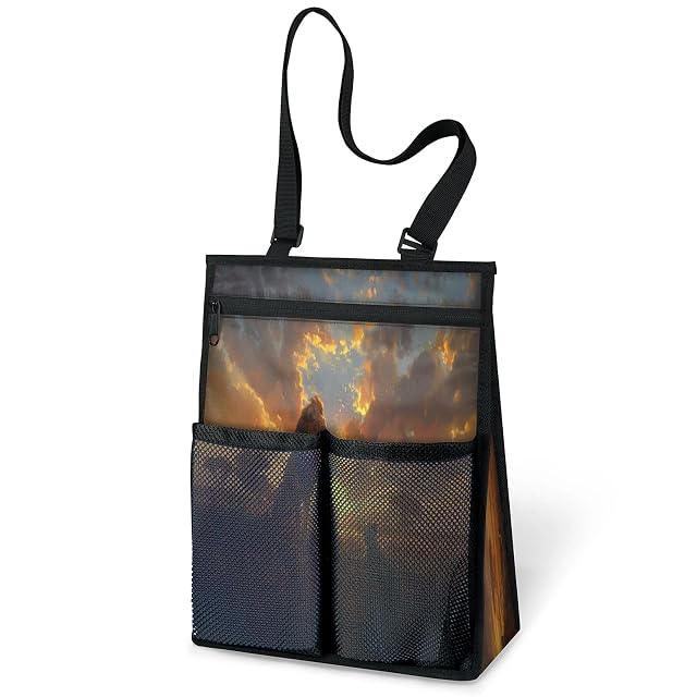 Ourtheme Animal Lion Portable Shower Bag for Travel Gym Camp Beach Tote Shower Caddy Bags Hanging Toiletry Organizer