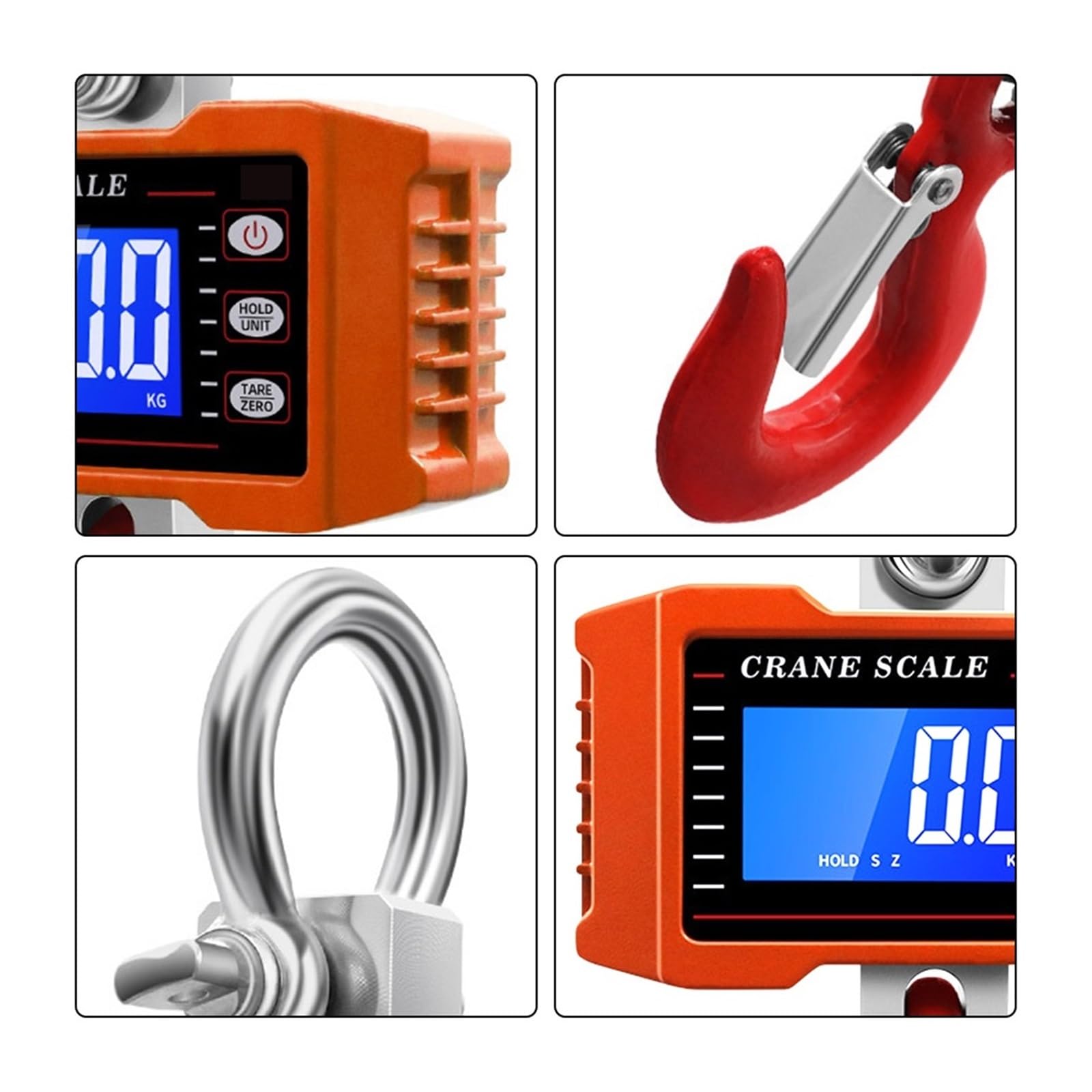 Bilancia Digitale Industriale Da 1000kg - Con Gancio E Display LCD