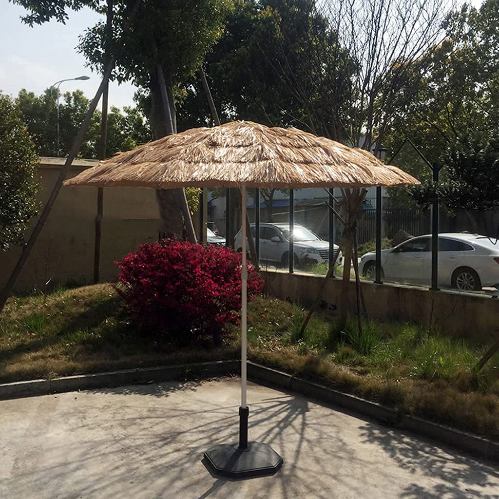 Parasol ogrodowy,Duży parasol plażowy Hula, 250cm zewnętrzny wodoodporny parasol hawajski Parasol, kryty strzechą na okrągły basen ogrodowy Patio