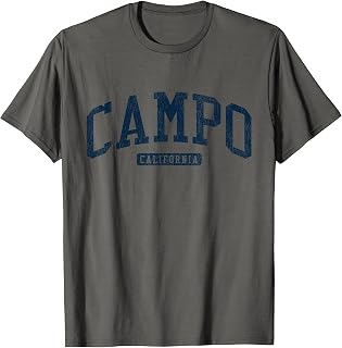 Campo California CA College University Style Blue T-Shirt