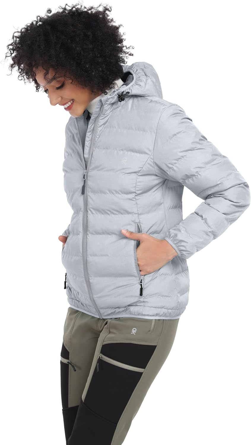 Little Donkey Andy Women's Lightweight Puffer Jacket Hooded Windproof Winter Coat - Image 6