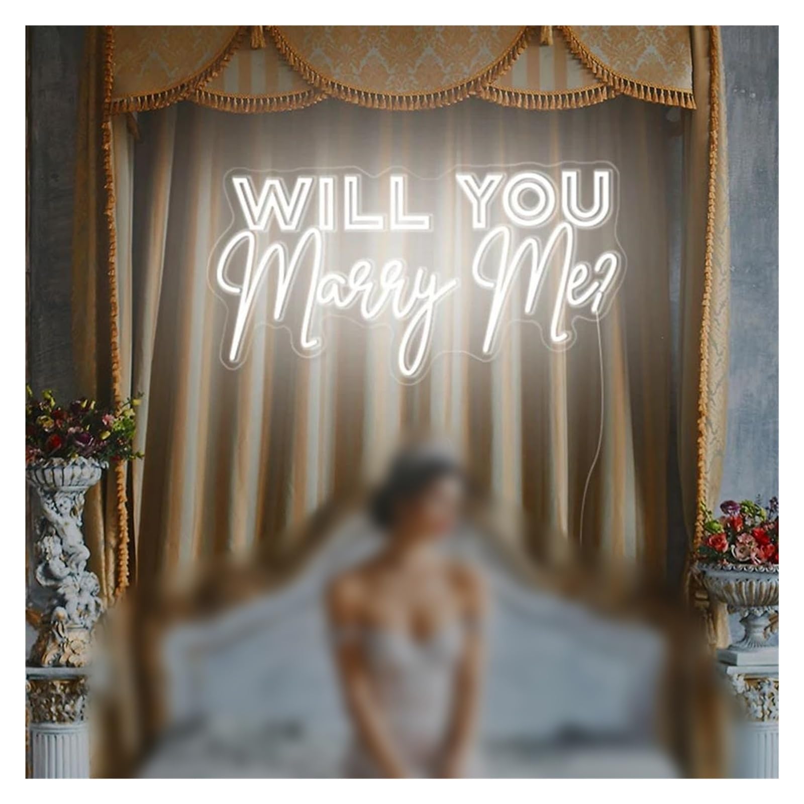 Lemst B Signs Lamp Led Will You Marry Me? Neon Sign, Decor For Proposal & Wedding Scene(,60Cm)