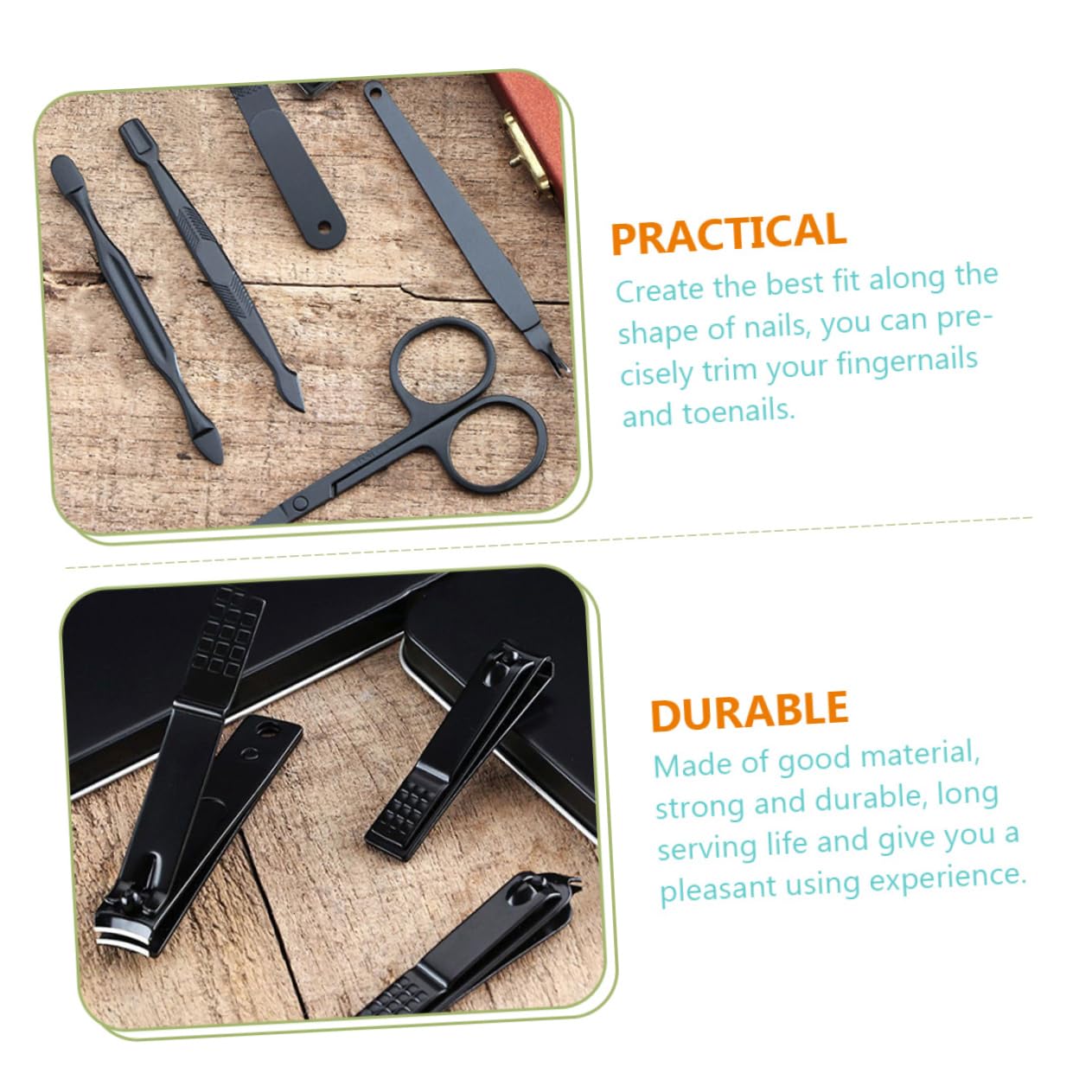 Healeved Set Manicure Professional 1 Set Nail Clipper Scissors Nail Care Tools for Birthday Valentine's Day Christmas