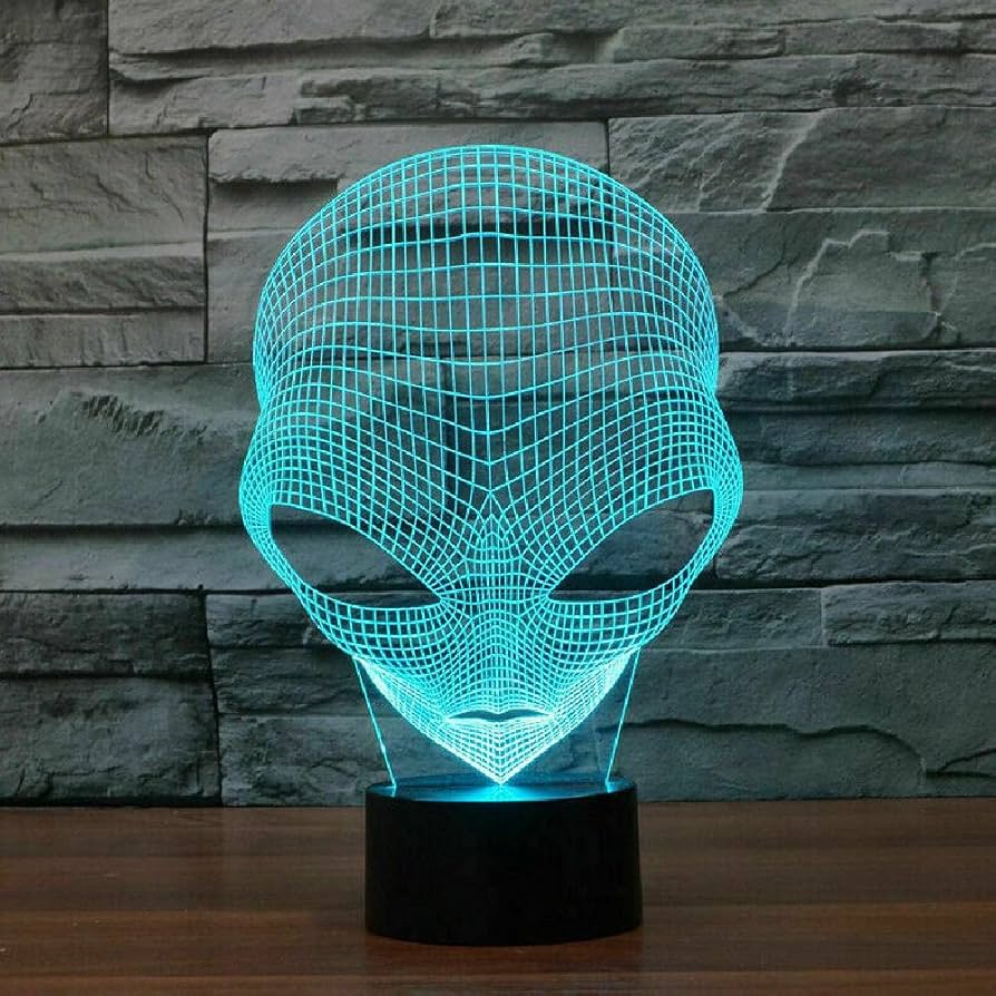 MOUDOAUER UFO-Pattern 3D Acrylic ET Martian Alien 7-Color