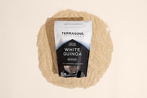 Vista 6 de Terrasoul Superfoods Quinoa blanca orgánica, 2 libras - Prelavada Sin gluten Proteína vegetal