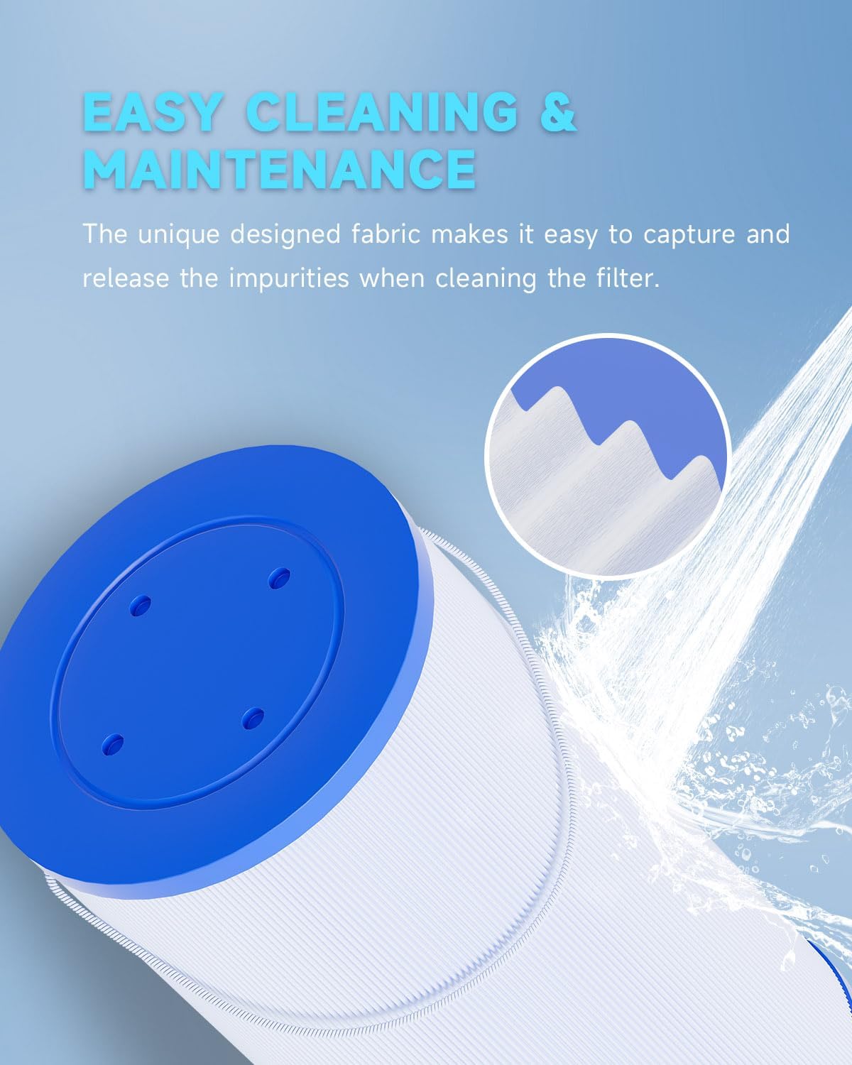 AQUALTRA Hot Tub Filter Cartridges Replace FC-2402 Spa Filter, Compatible with 303279, 78460, PFF42TC-P4, 5CH-37, SD-01322, Hot Tub Filters, 1 1/2" MPT Thread 9 3/8" x 5 1/4" 2 Pack