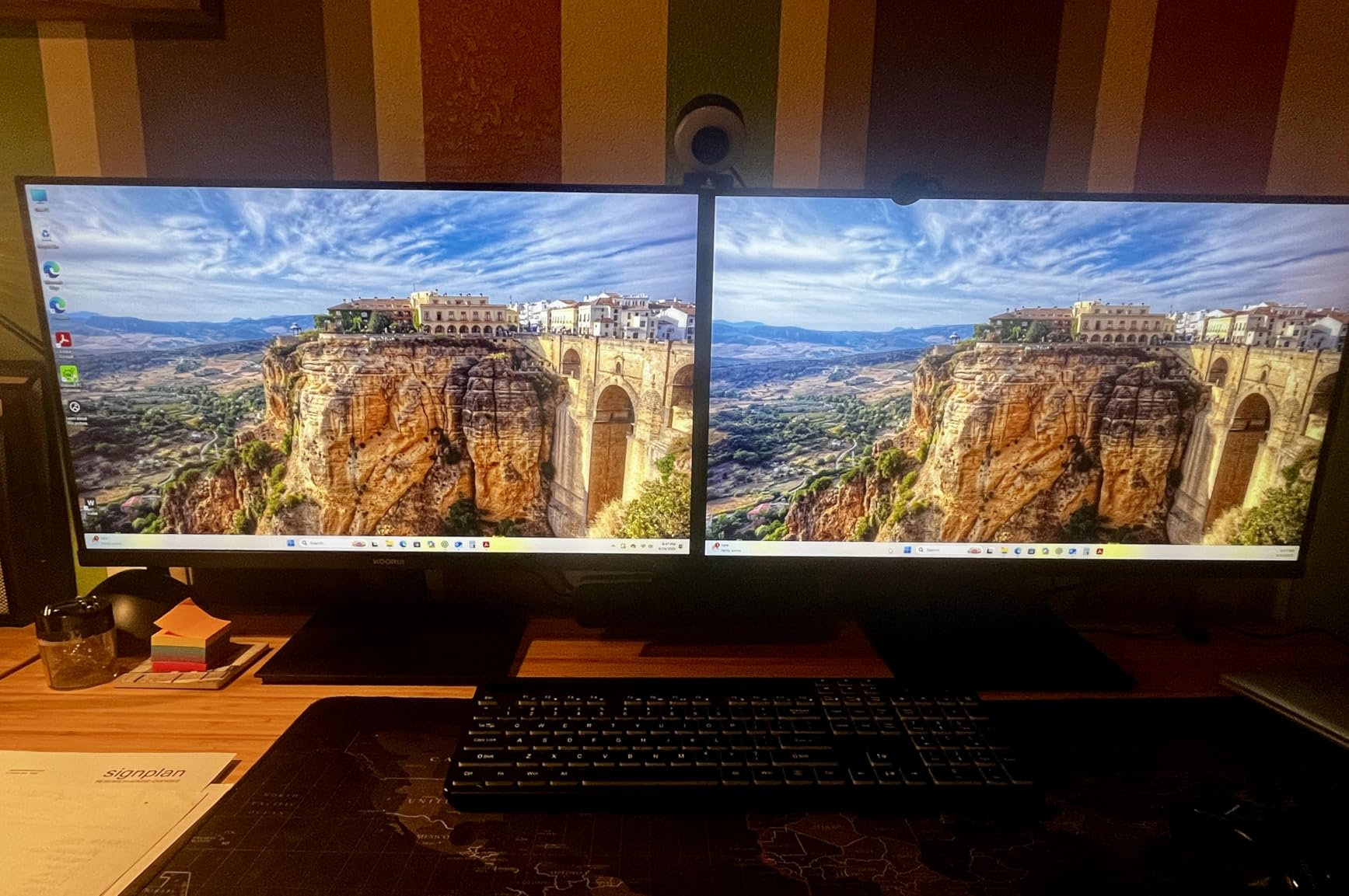 KOORUI 24-inch Computer Monitor Full HD 1920 x 1080p 100Hz VA Display 3000:1 Contrast Ratio with HDMI VGA, Three-Sided Slim Bezels, 100 x 100 mm VESA Mountable, Ergonomic Tilt, Black
