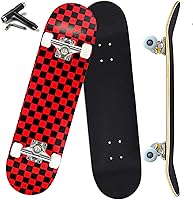 Vista 7 de Patinetas longboard completas para principiantes, niñas, niños, jóvenes, adolescentes, adultos, de 31x8 pulgadas, patinetas de 7 capas de madera