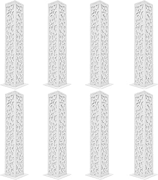 8PCS Tall Roman Column, 47.24 Inch White Wedding Column Pillars with LED Lights Plastic Roman Pillars Decorative for Wedding Decorations Birthday Parties