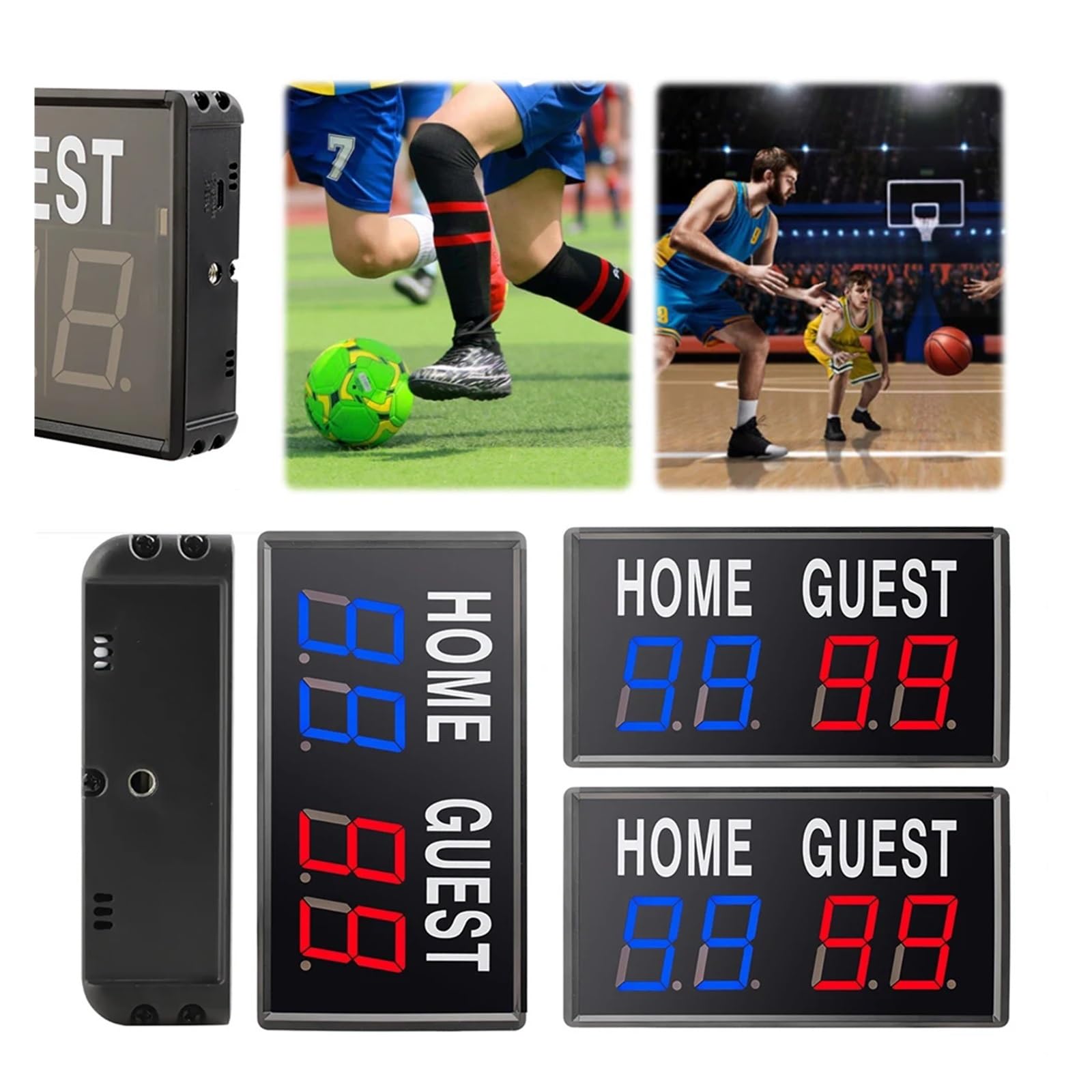Tabellone segnapunti elettronico a LED a 4 cifre con Telecomando for Basket, Ping Pong, for Tennis, punteggio