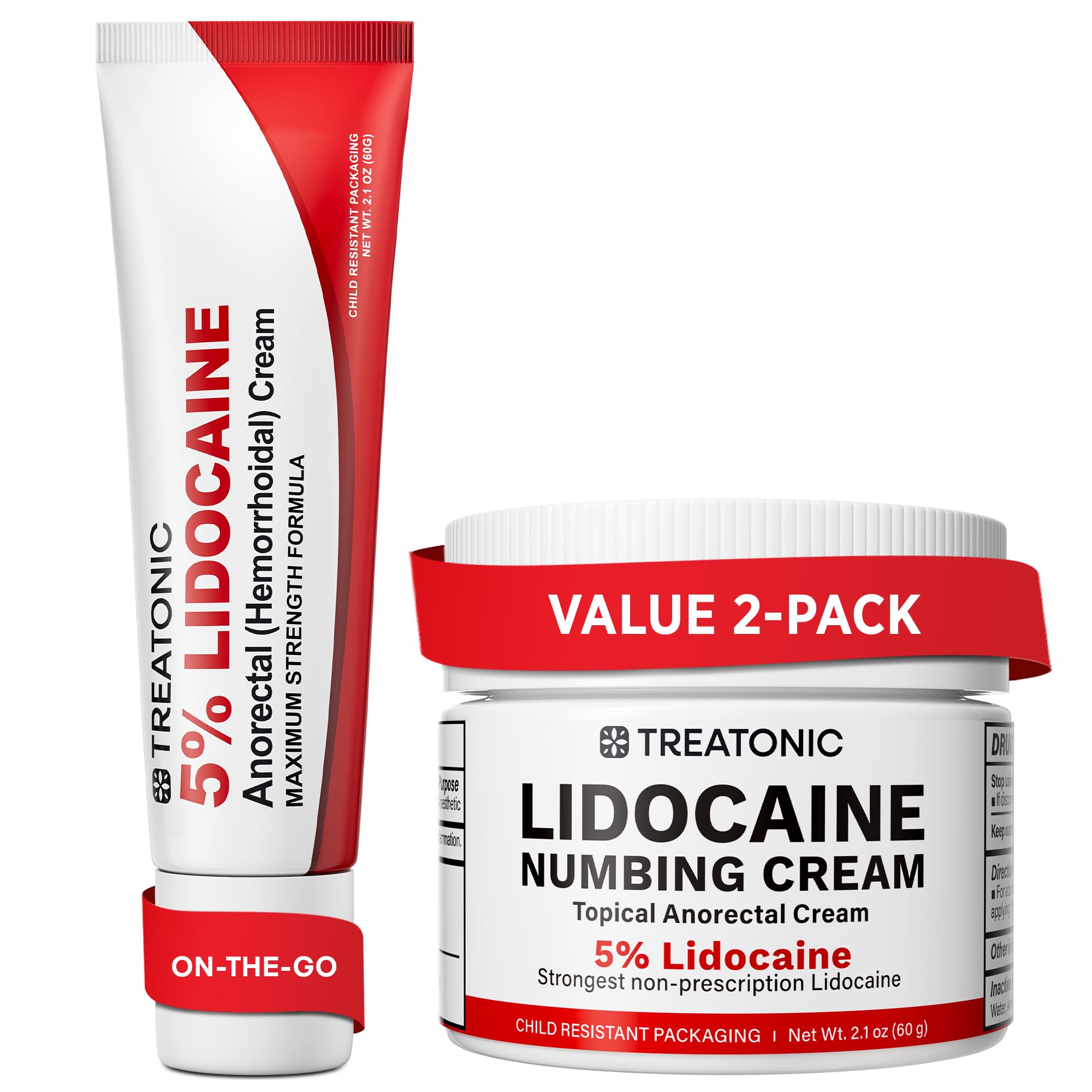 Treatonic 5% Lidocaine Numbing Cream: Lidocaine Cream Maximum Strength for Pain Relief, Itching, Burning, Soreness, Hemorrhoid Treatment - Fast Acting & Long Lasting Numbing - 2.1 oz — Amazon image 13