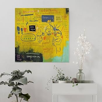 バスキア#ポスター木製フレーム付き#ハリウッドアフリカンズ バスキア