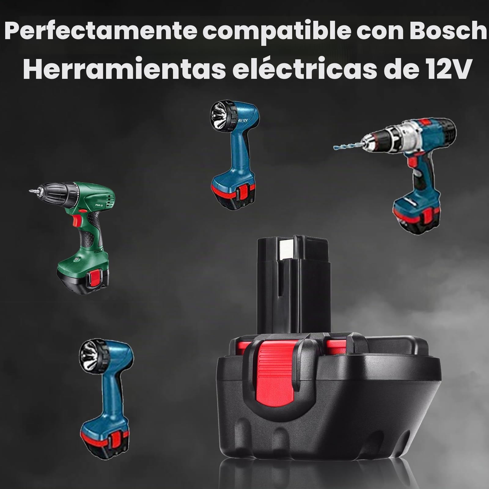 2X NI-MH de Repuesto para Bosch Bateria 12V 3.6Ah BAT043 BAT045 BAT120 BAT139 2607335542 2607335526 2607335526 2607335274 2607335709 GSR 12-2 12VE-2 PSR 12 GSB 12VE-2 22612 23612 32612