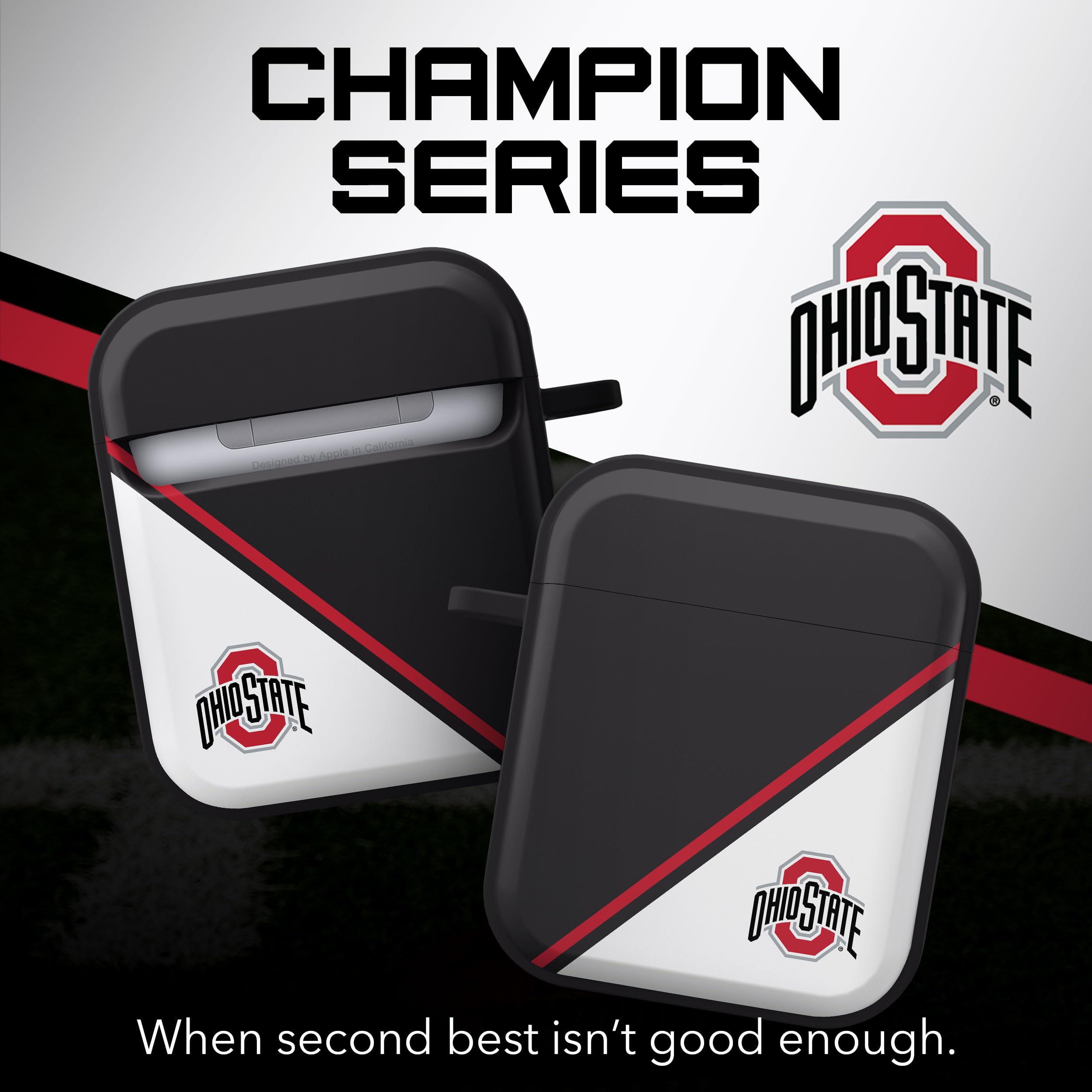 Affinity Bands Ohio State Buckeyes Champion Series HDX Case Cover Compatible with Apple AirPods Generations 1 & 2