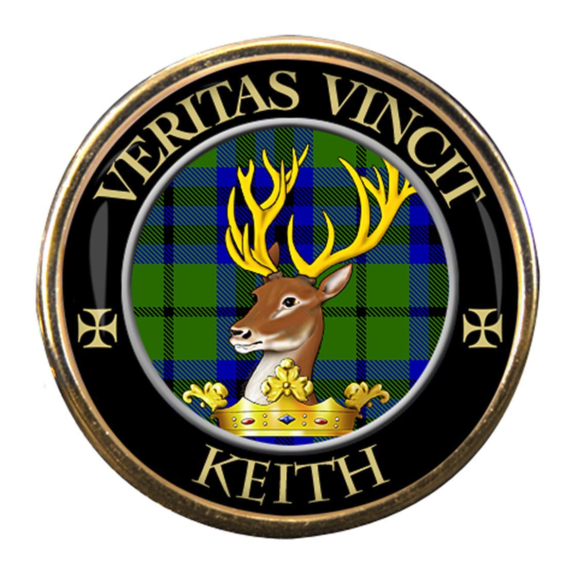 Family-Crests.com Men's Gold Keith Scottish Clan Pin Badge