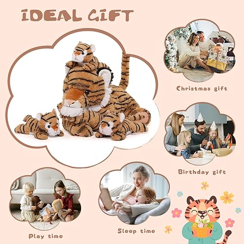 Vista 81 de MorisMos Juego de 7 animales de peluche de dragón verde, juguete de peluche de 21 pulgadas con 4 dragones bebé y 2 huevos en el interior, juguete