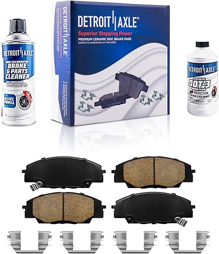 Miniatura 50 de Detroit Axle - Pastillas de freno para Chevy Trailblazer GMC Envoy Pastillas de freno de cerámica w/Hardware Buick Rainier Isuzu Ascender Olds