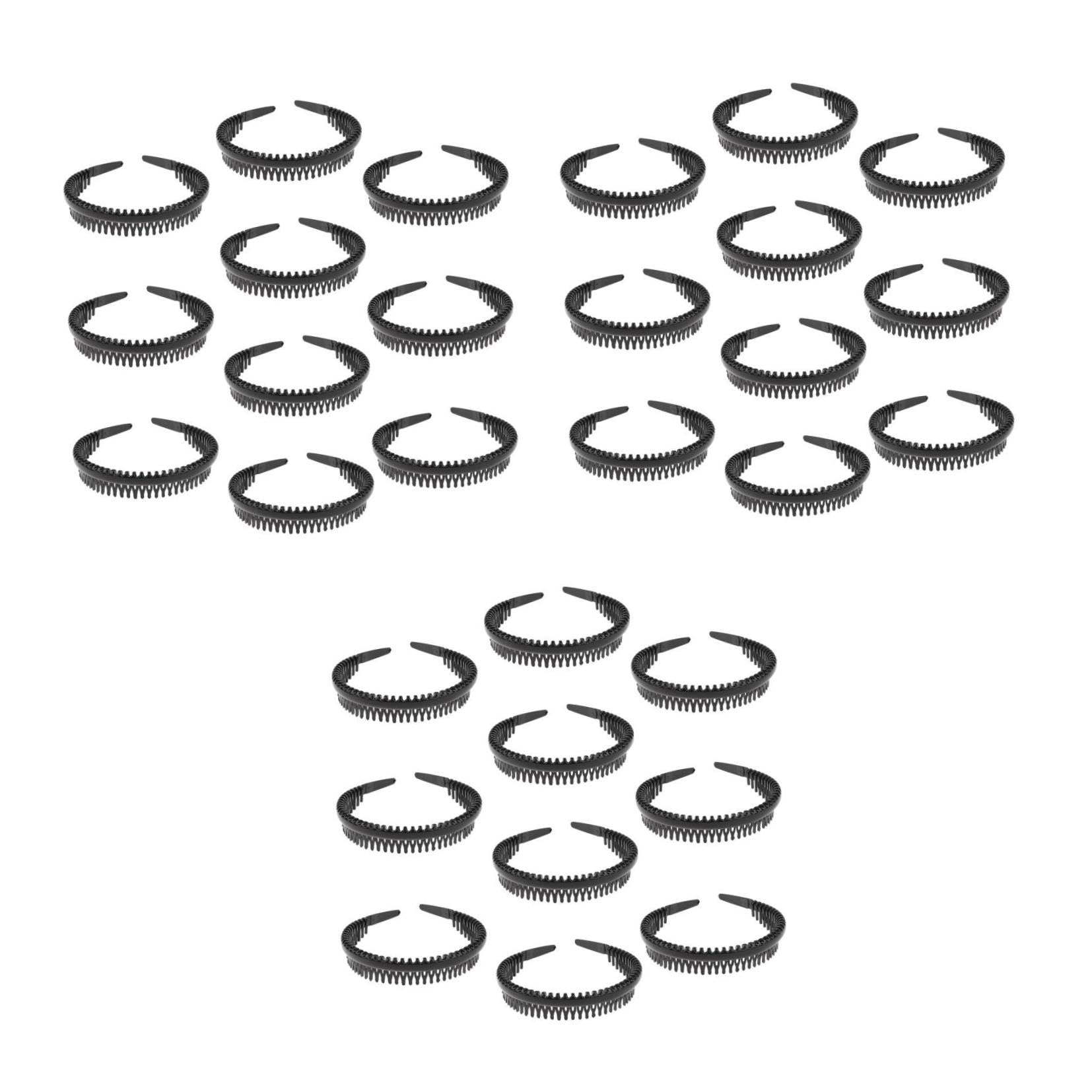 30 unidades de diadema ondulada para mujer, diadema ondulada, banda para el pelo para hombre, banda deportiva para el pelo, diadema para hombres y mujeres, peine de metal para hombre