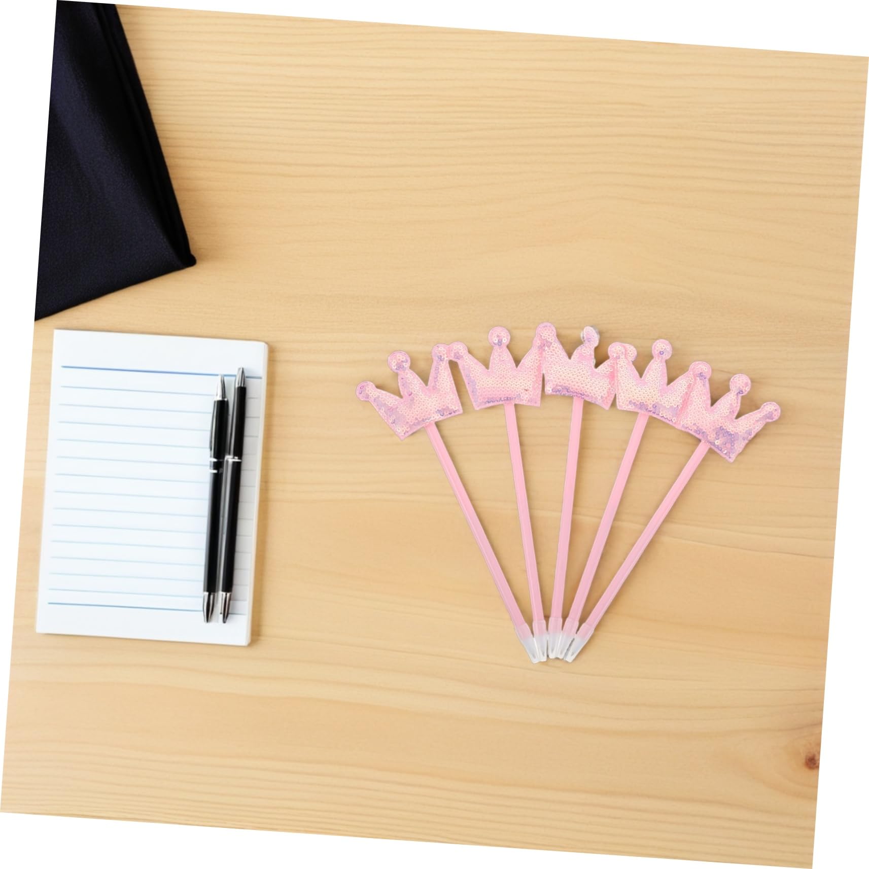 jojofuny 5pièces Stylos à Bille Mignons à Paillettes pour Femmes de Stylos Roses Créatifs Fournitures de Bureau Cadeaux pour Fête D'halloween Articles Scolaires