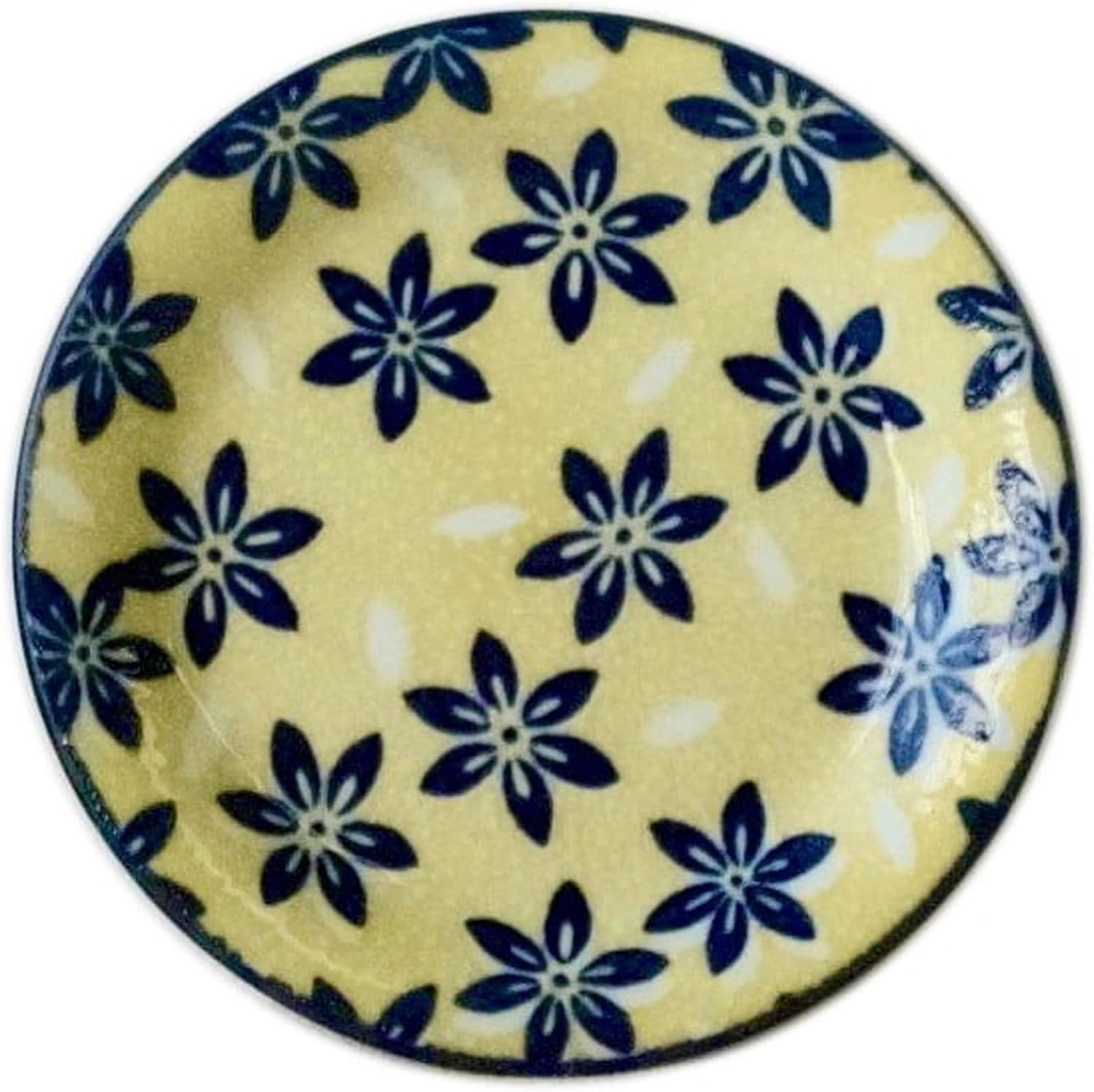 Awasaka PF-271 Yellow Bag Bread Plate, Made in Japan, Diameter 6.1 x 1.0 inches (155 x 25 mm)