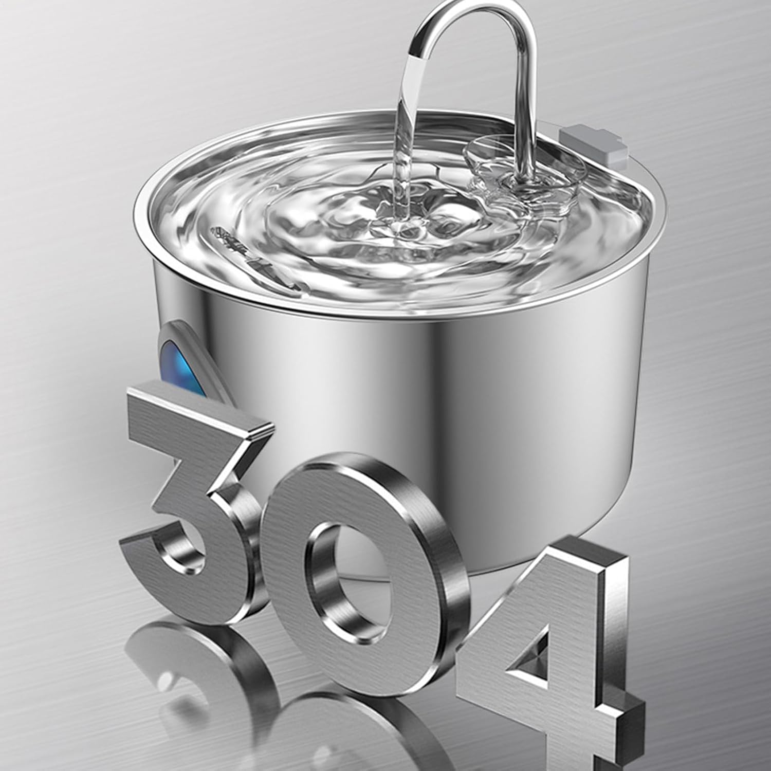 Cat Water Fountain Stainless Steel | 3.2L Cat Fountains for Drinking,Automatic Waterer Pet Feeding Bowl for Small Medium Large Breed Dog Puppy Kitten Drinking Watering Indoor